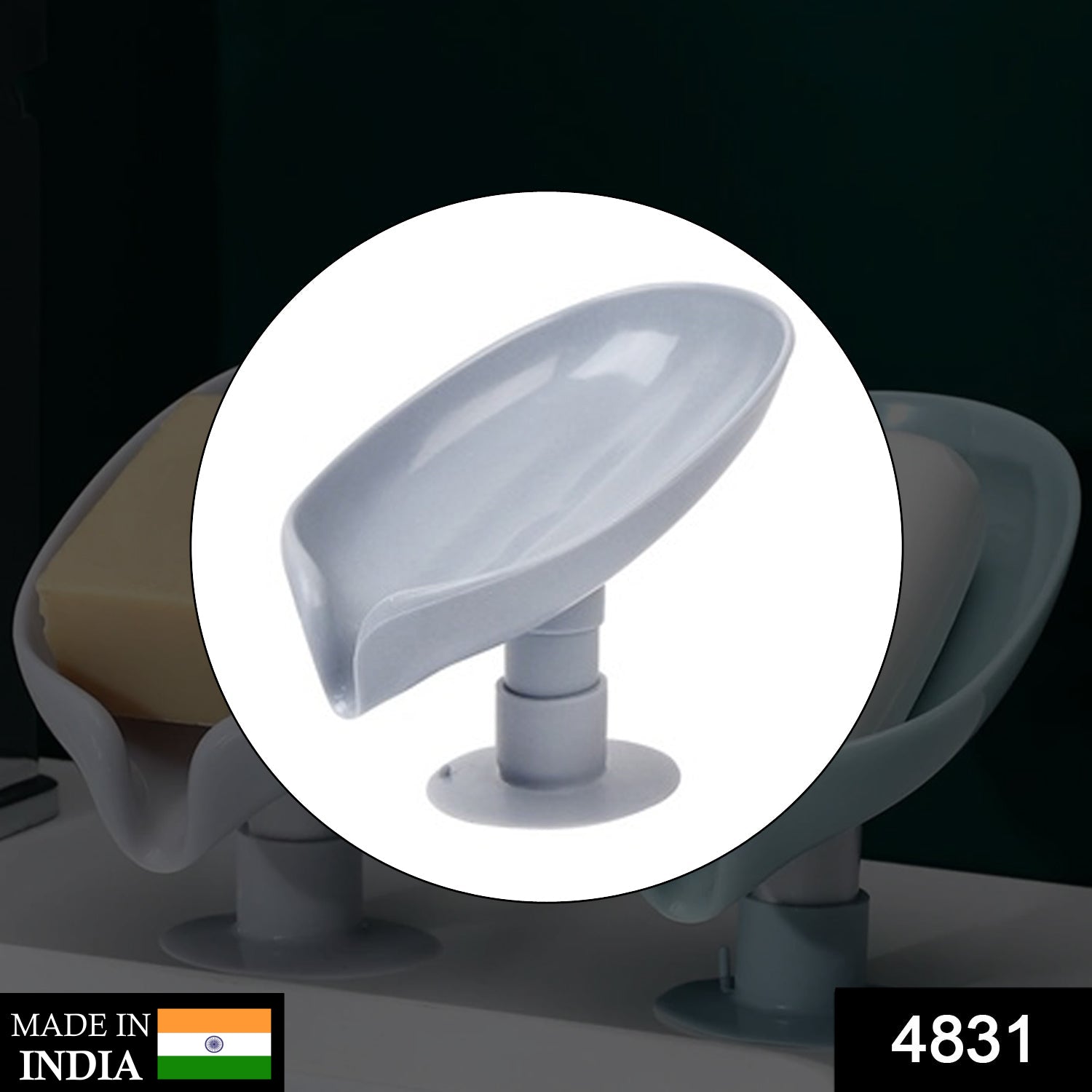 Self Draining Soap Holder for Bathroom Leaf Shape Soap Tray