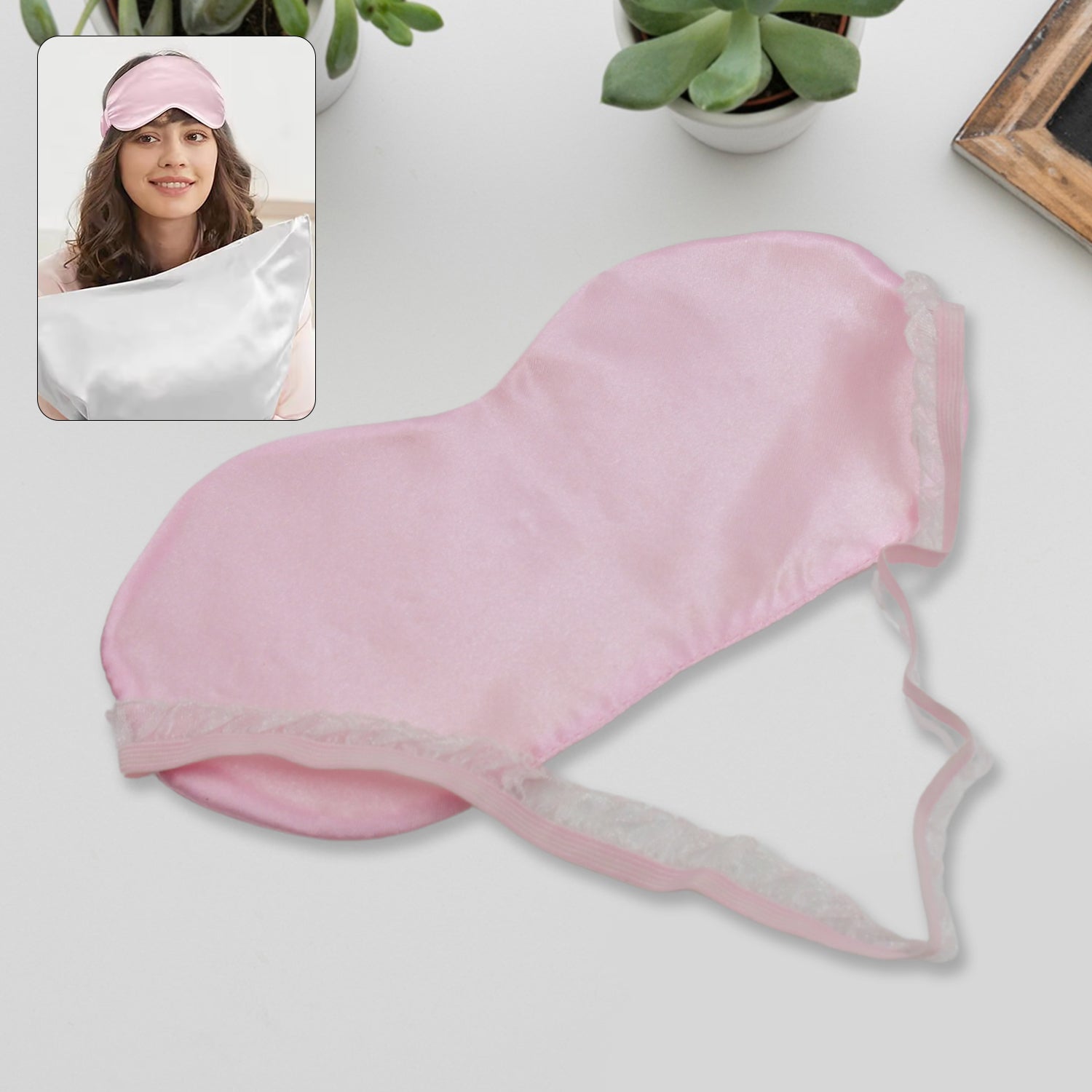 New Unisex Satin Sleep Mask – For Travel & Meditation (1pc)
