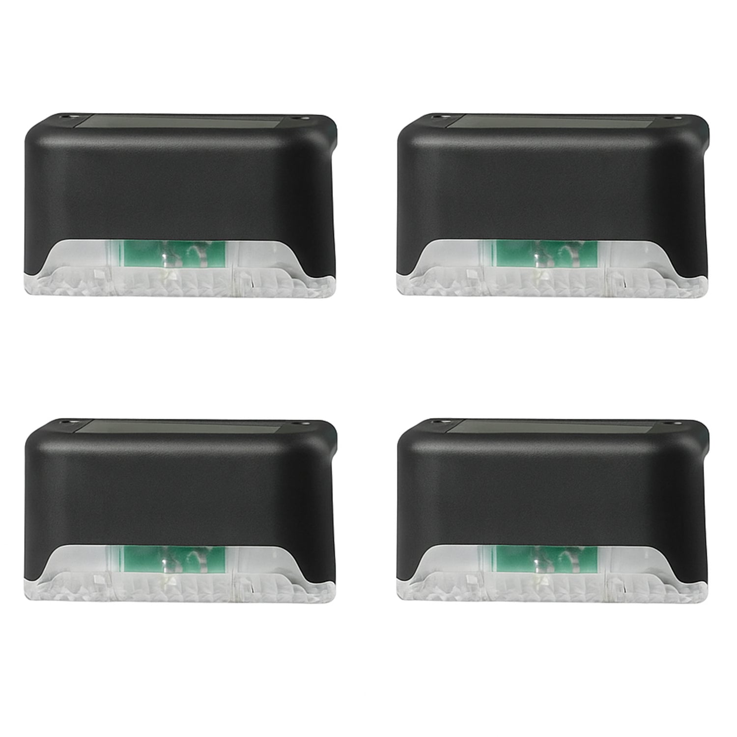 4-Piece Solar Waterproof Garden, Stair & Railing Lights