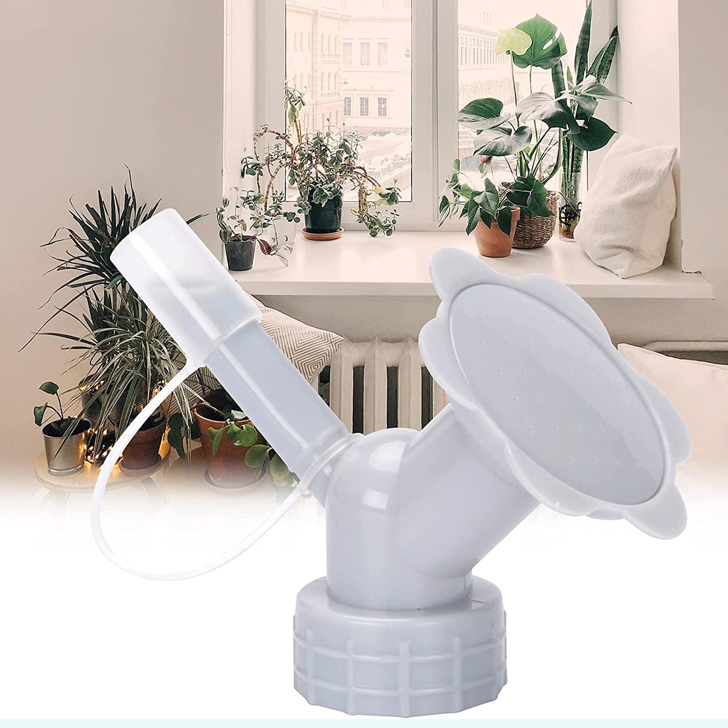 2-in-1 Bottle Cap Sprinkler - Dual Head Watering Spout, Double-Ended Nozzle for Indoor Seedlings and Plants, Garden Tool