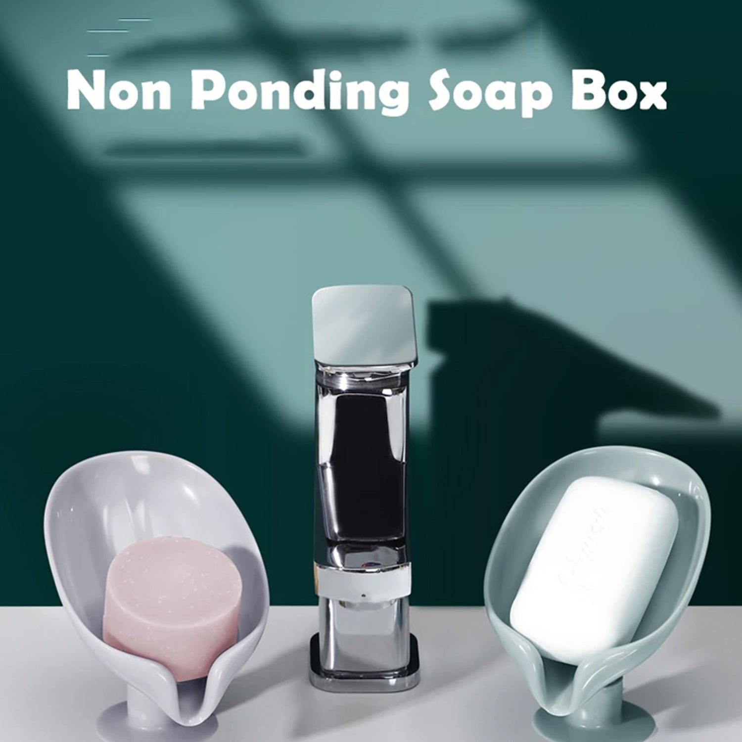 Self Draining Soap Holder for Bathroom Leaf Shape Soap Tray