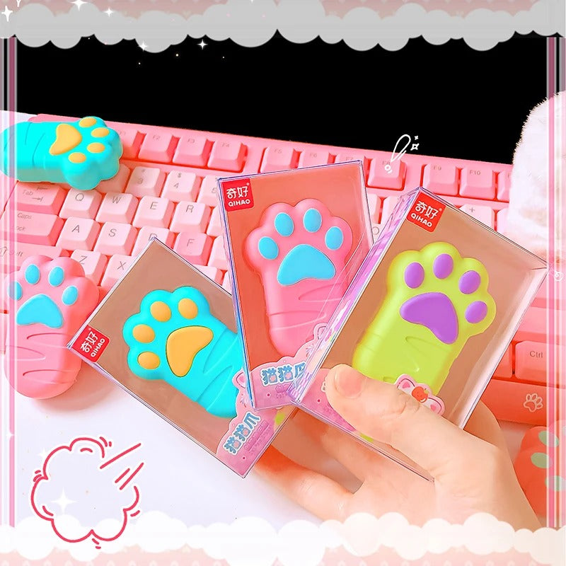 Kawaii Cat Paw Eraser – The Cutest Way to Erase!