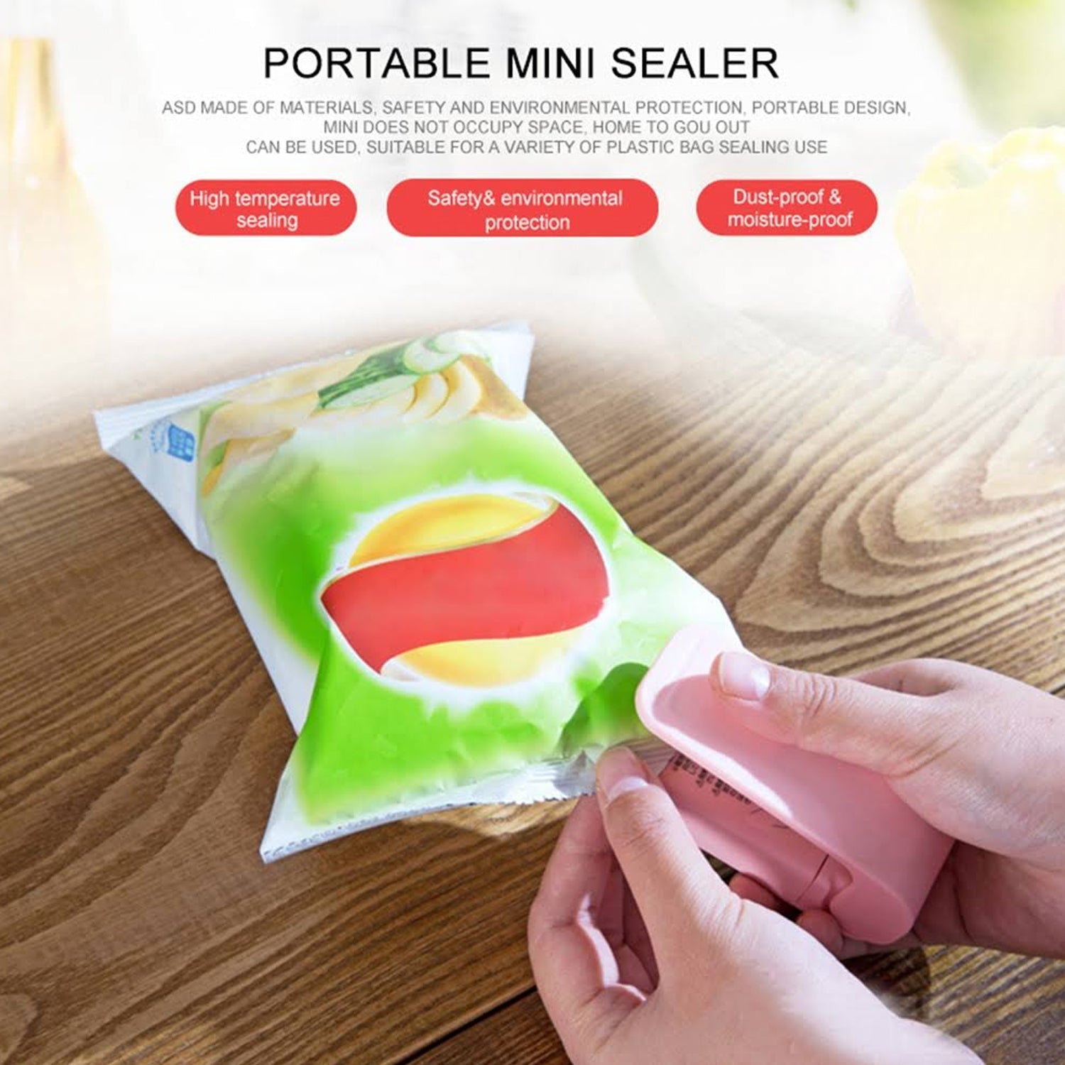 Mini Plastic Bag Sealer – Portable Heat Sealing Machine, Battery Operated (1 Pc)