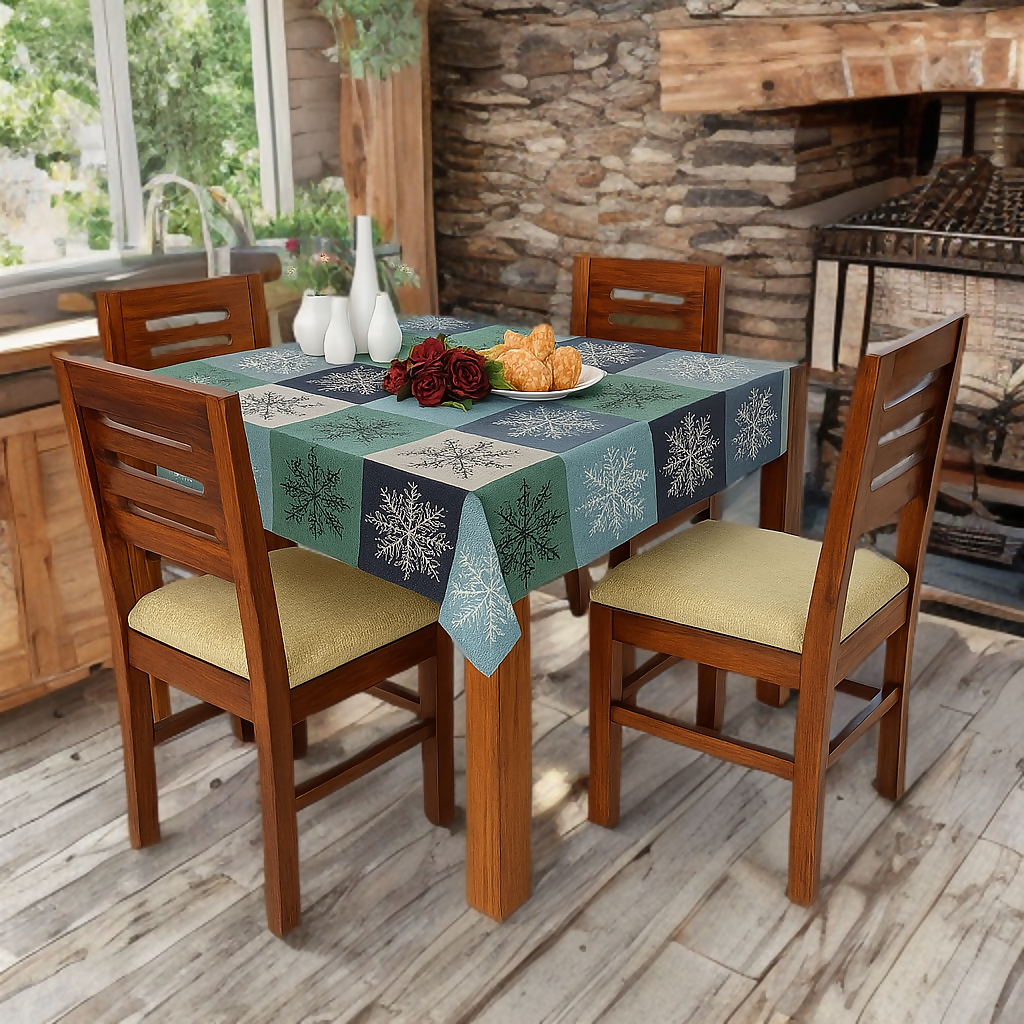 Mopak Decor 3D Printed Table Cover without Lace for 2-4 Seater (40 x 54 inches)