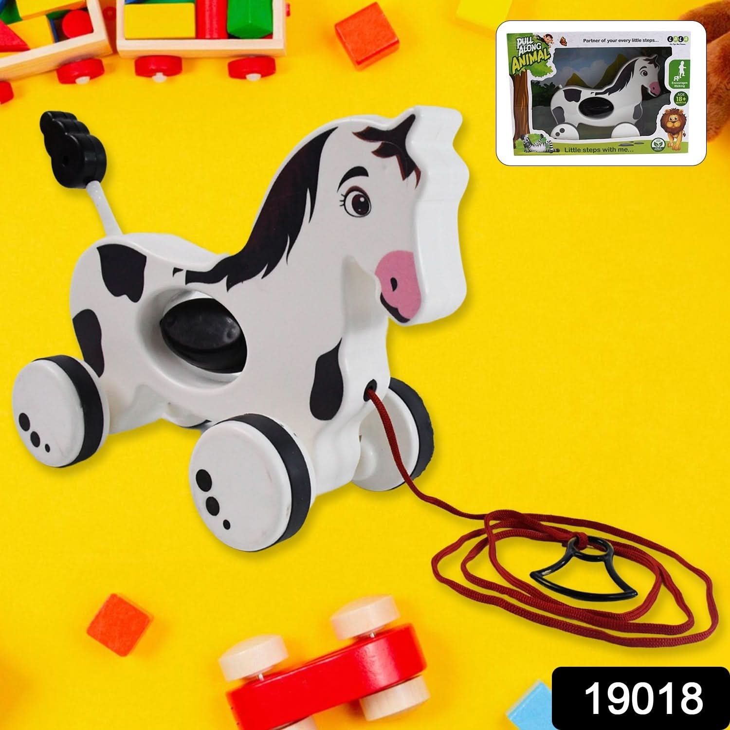 Horse Pull Along Toddler Toy With Attrdraft Design