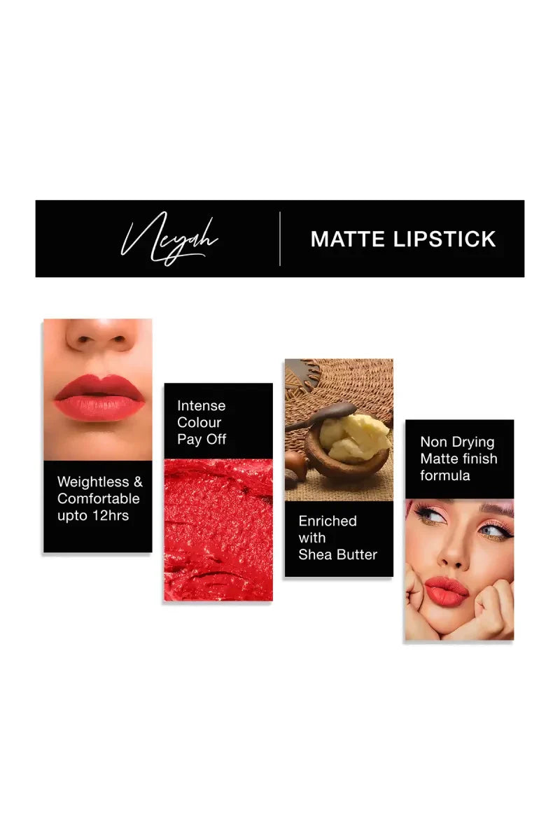 Neyah Creamlicious Matte Lipstick - 4.2g (LatteAdo)