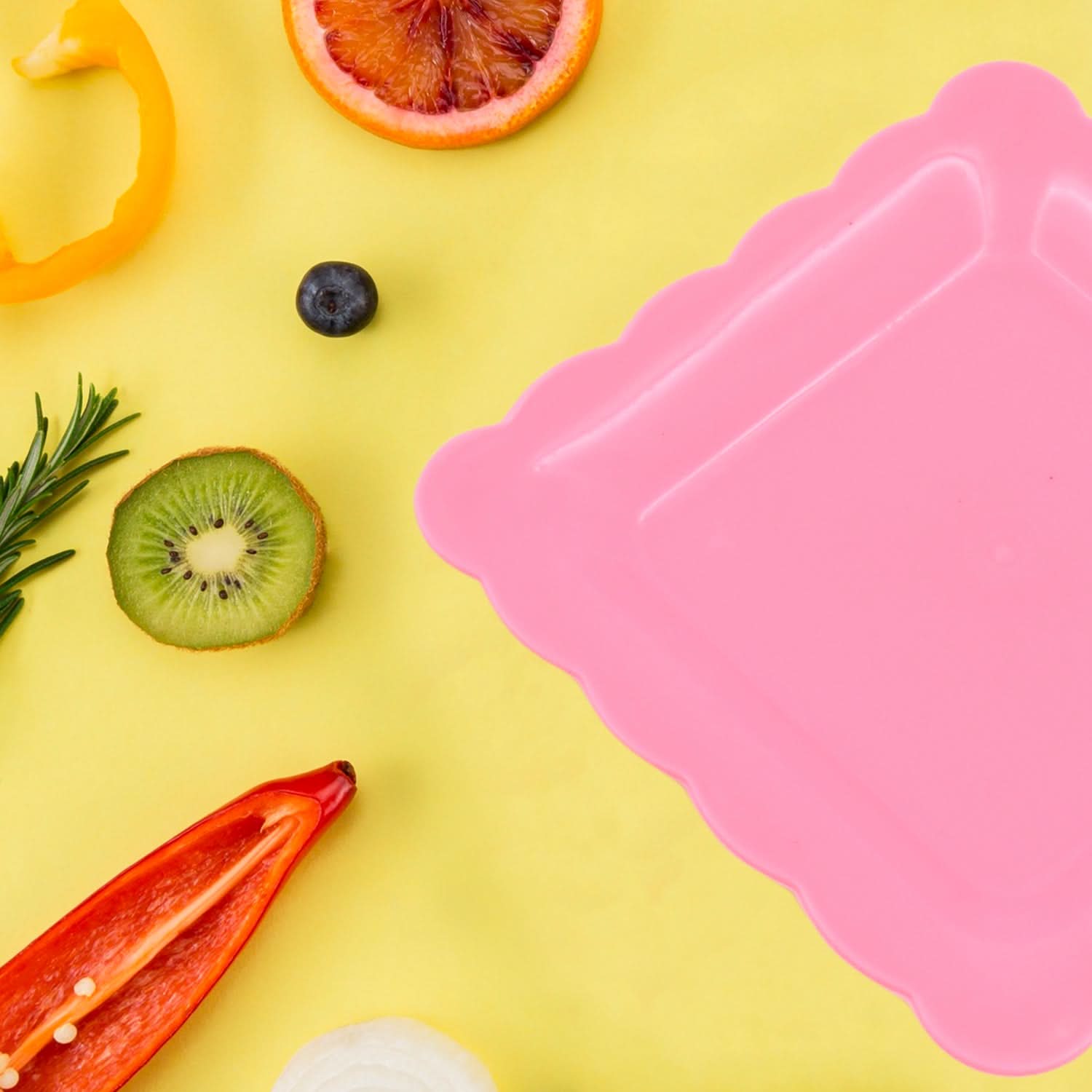 Square Plastic Dinner Plate Set (8 Pcs) Serving Trays for Home