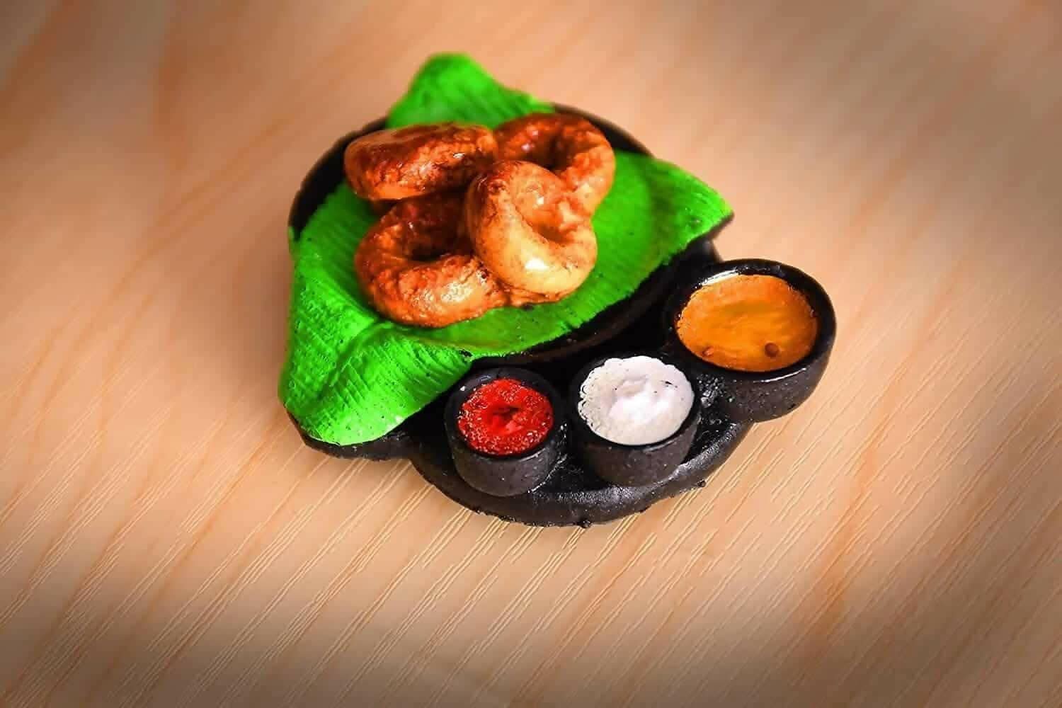 Vada Sambar South Indian Miniature Food Fridge Magnet