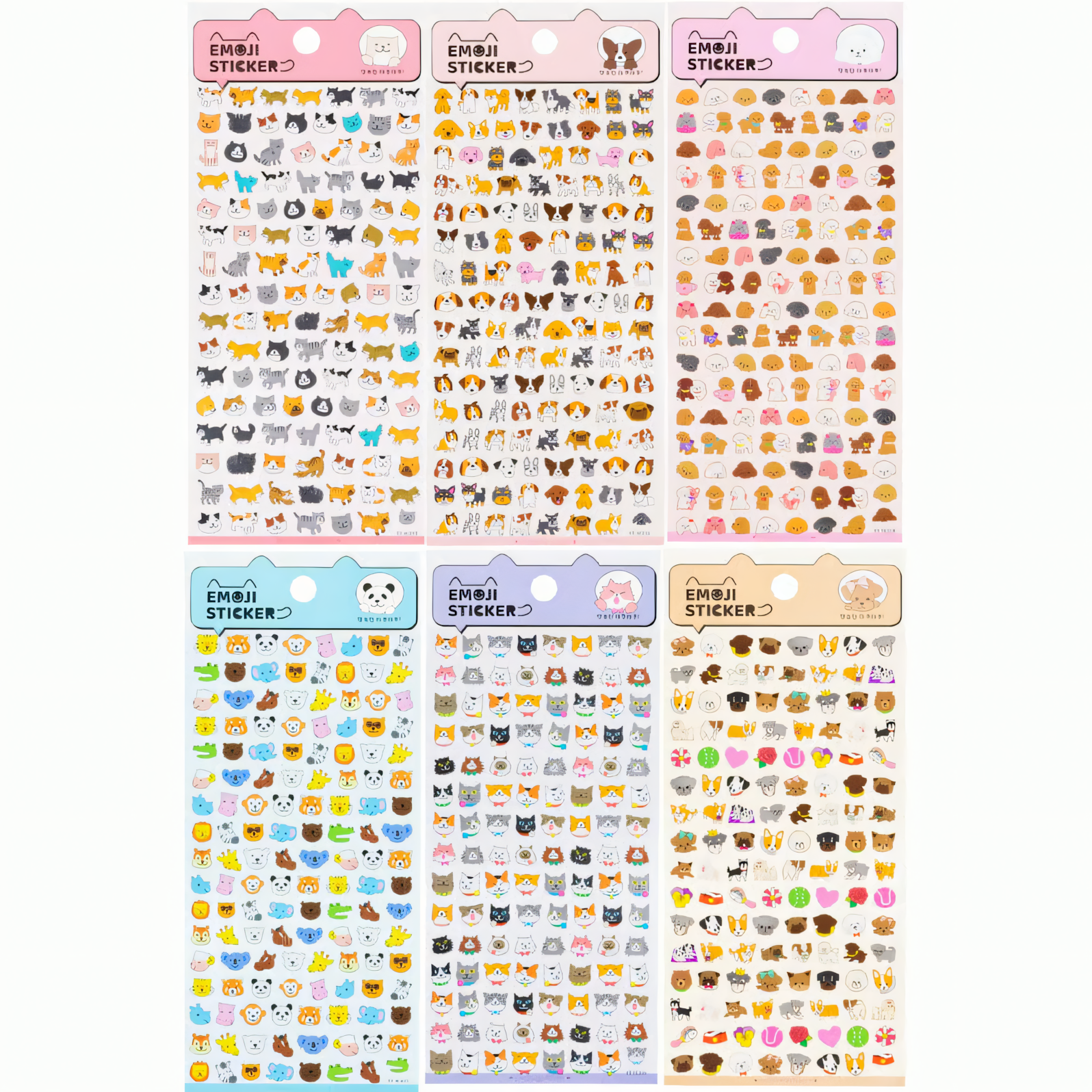 Cute Tiny Animal Emoji Fun Stickers!