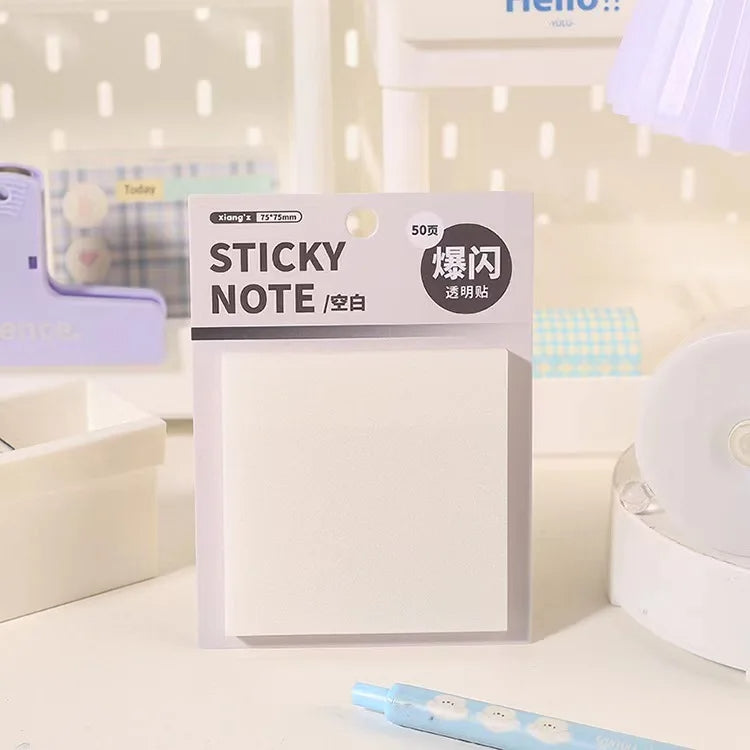Transparent Frosted Flash Post-it Sticky Notes