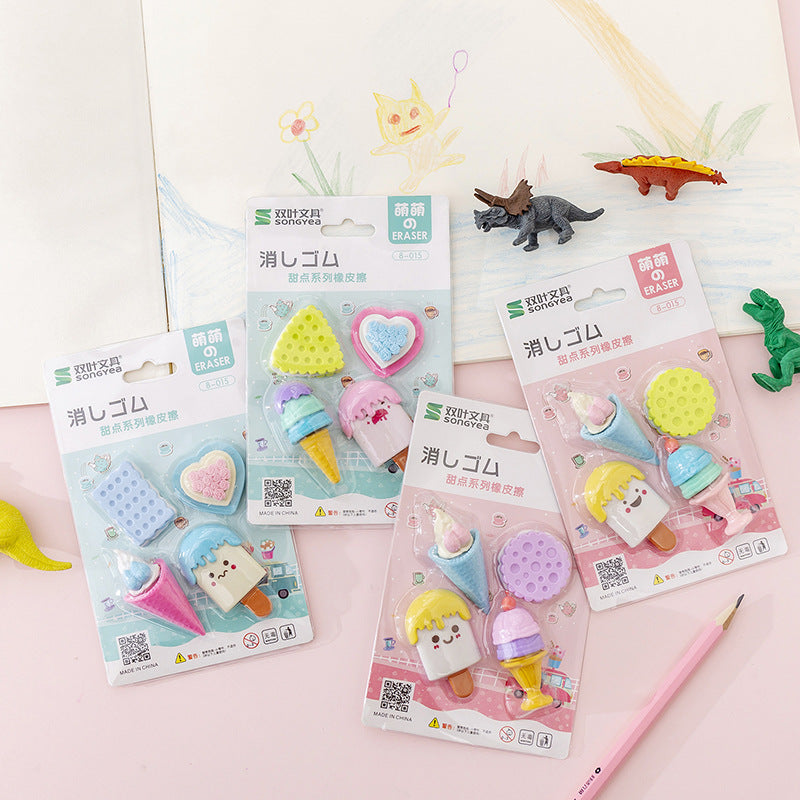 Delicious Deserts Eraser Set of 4