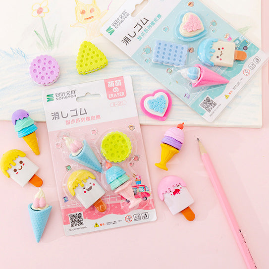 Delicious Deserts Eraser Set of 4