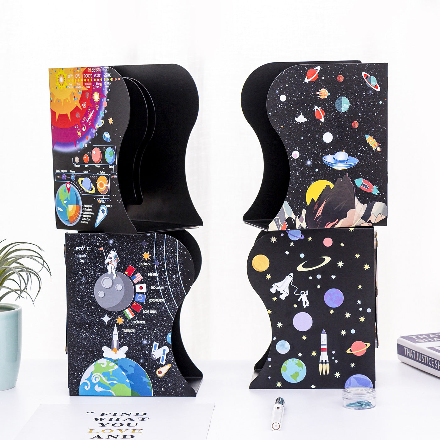 Space Astronaut Adjustable Bookshelf | Book Organizer