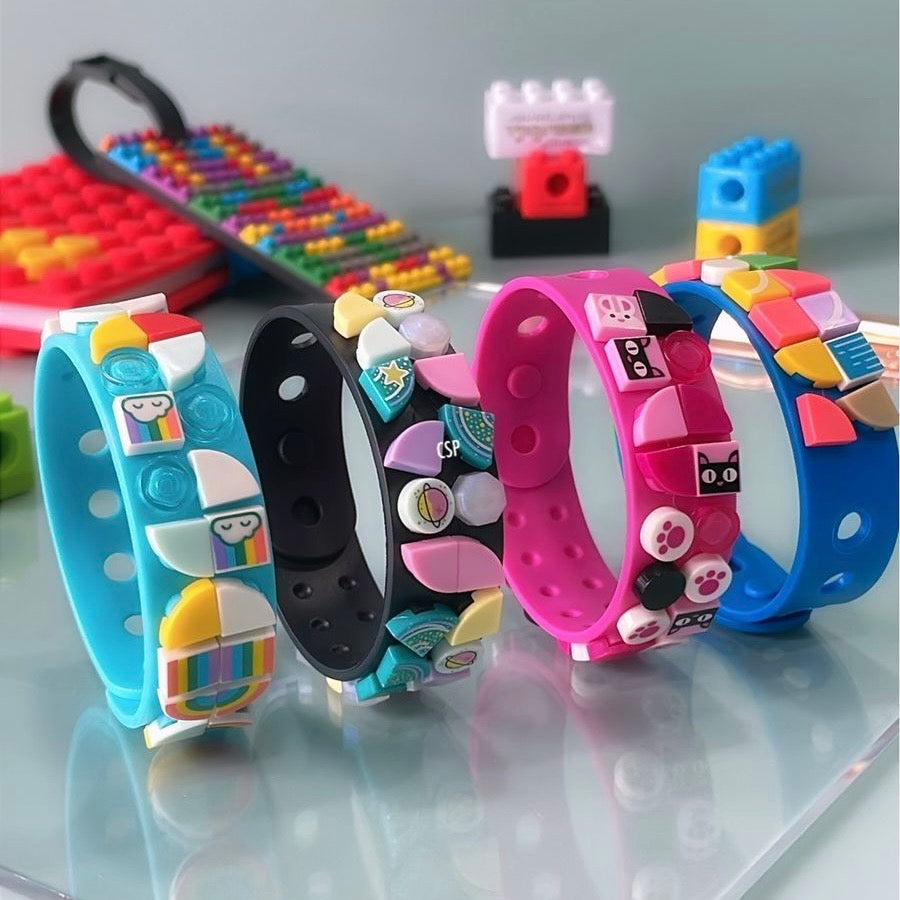 DIY Dots Blocks Silicone Wrist Band