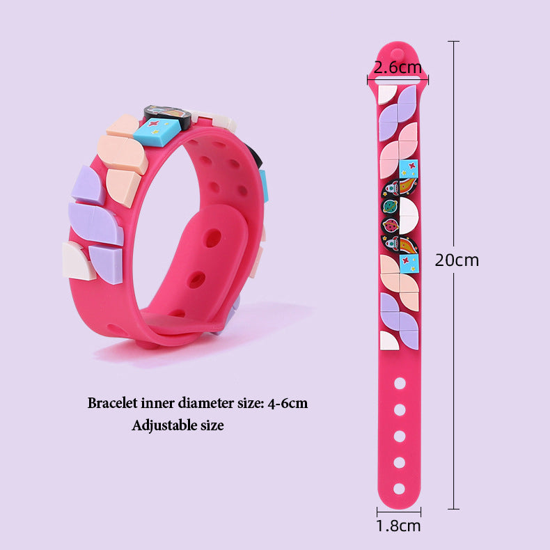 DIY Dots Blocks Silicone Wrist Band