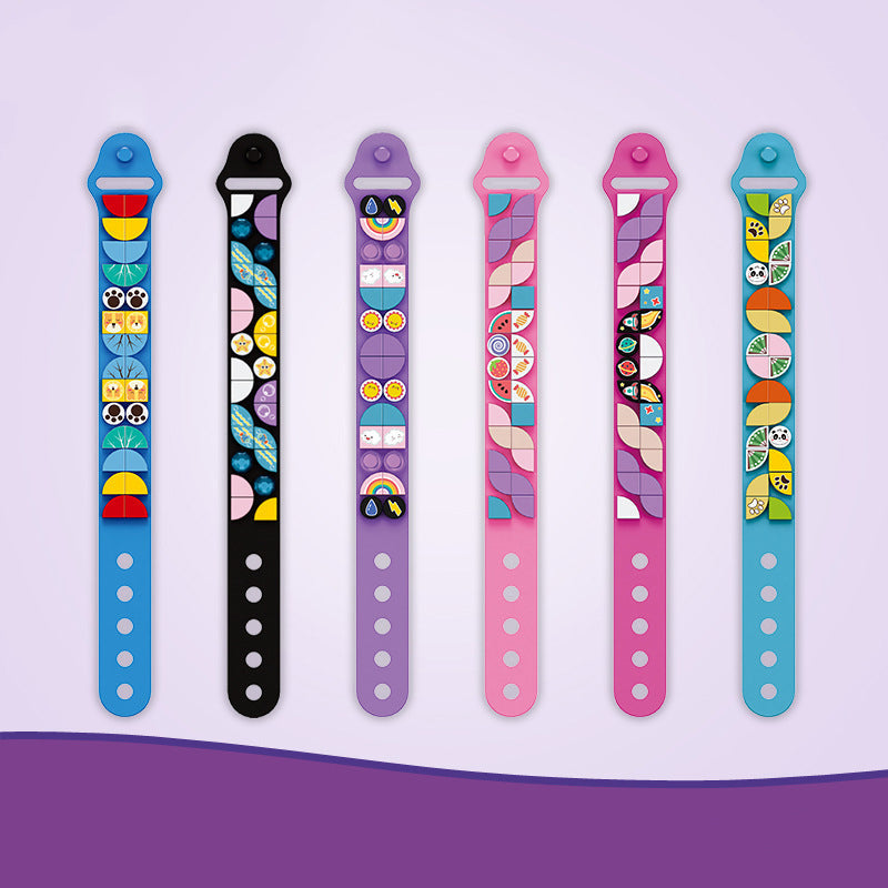 DIY Dots Blocks Silicone Wrist Band