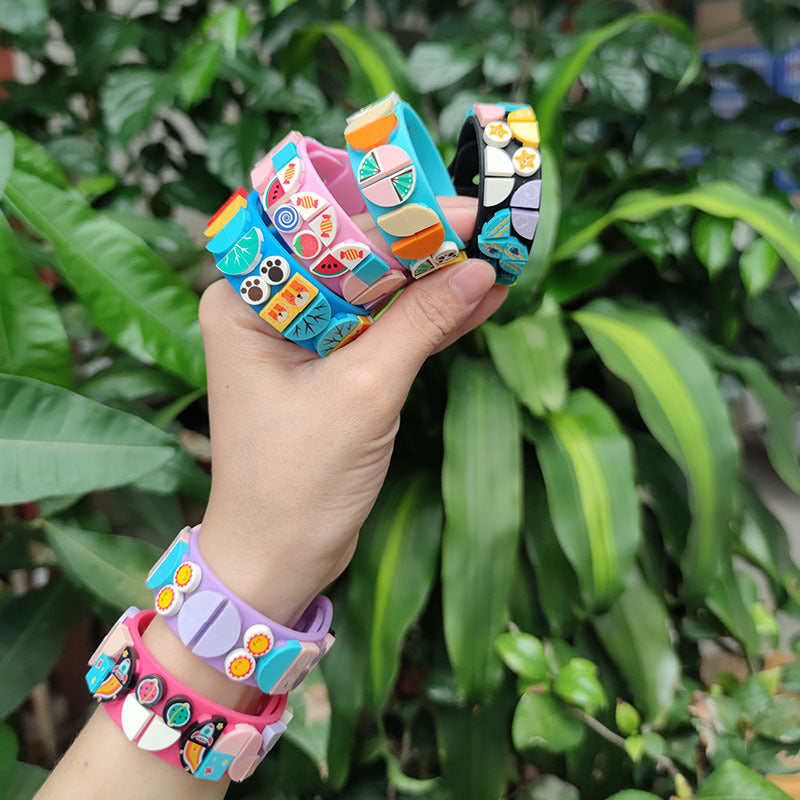 DIY Dots Blocks Silicone Wrist Band