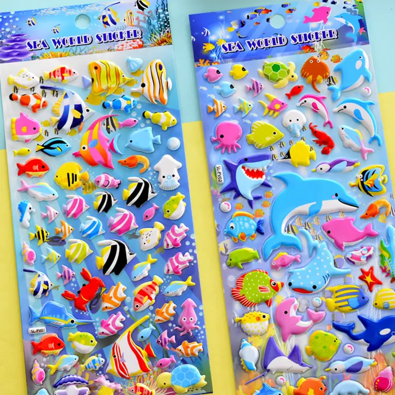 Ocean Vibes Sea world Fluffy Stickers