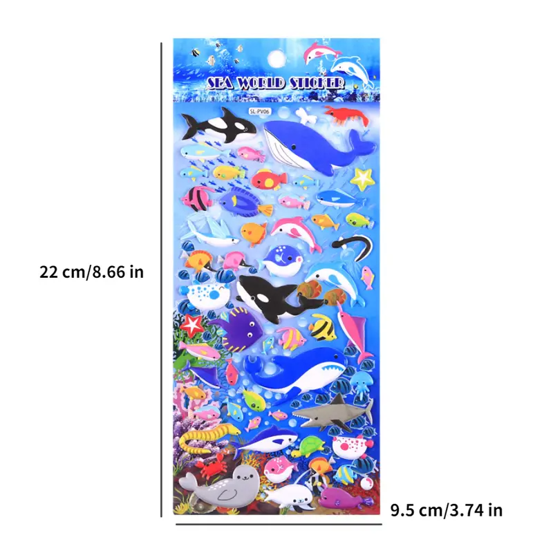 Ocean Vibes Sea world Fluffy Stickers