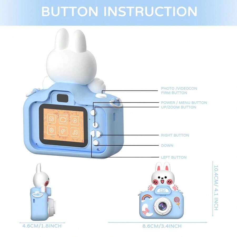 Mini kids Electronic Camera-Dino-Cat-Rabbit-Panda