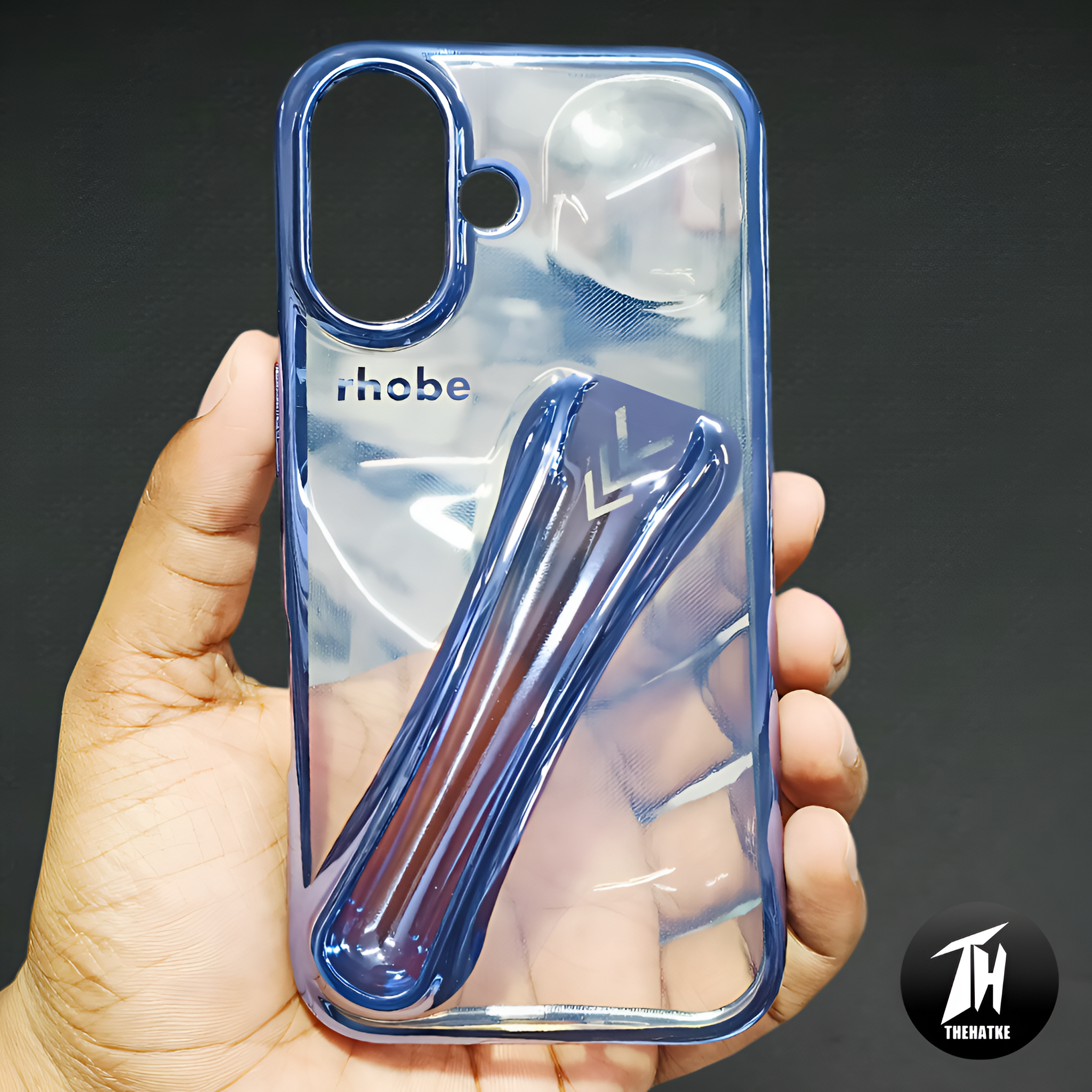 Rhobe Blue Silicone Case for Apple Iphone 16 Plus