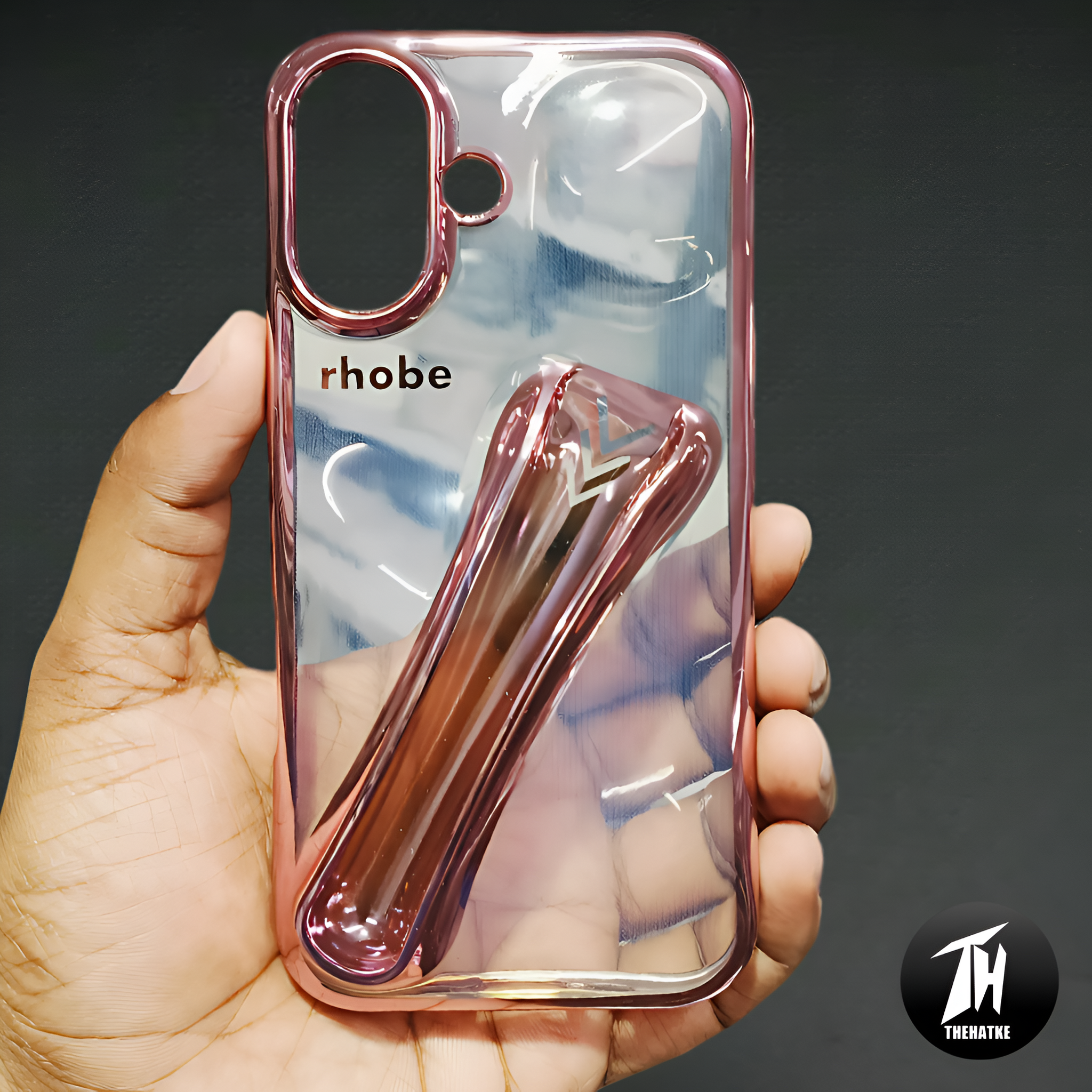 Rhobe Pink Silicone Case for Apple Iphone 16 Plus