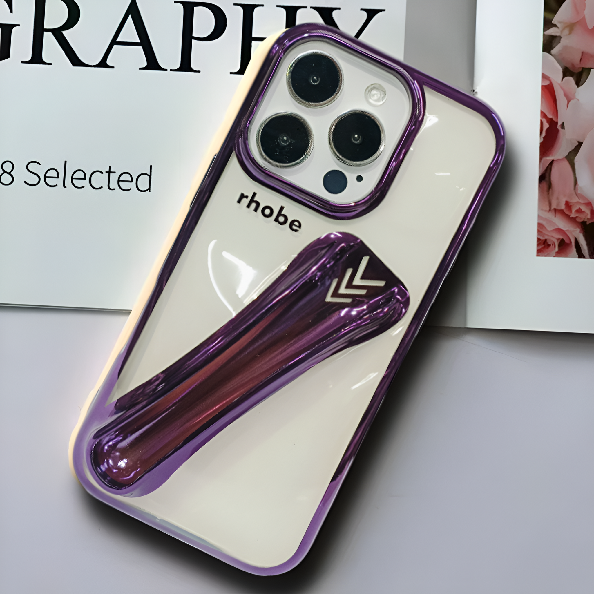 Rhobe Purple Silicone Case for Apple Iphone 16