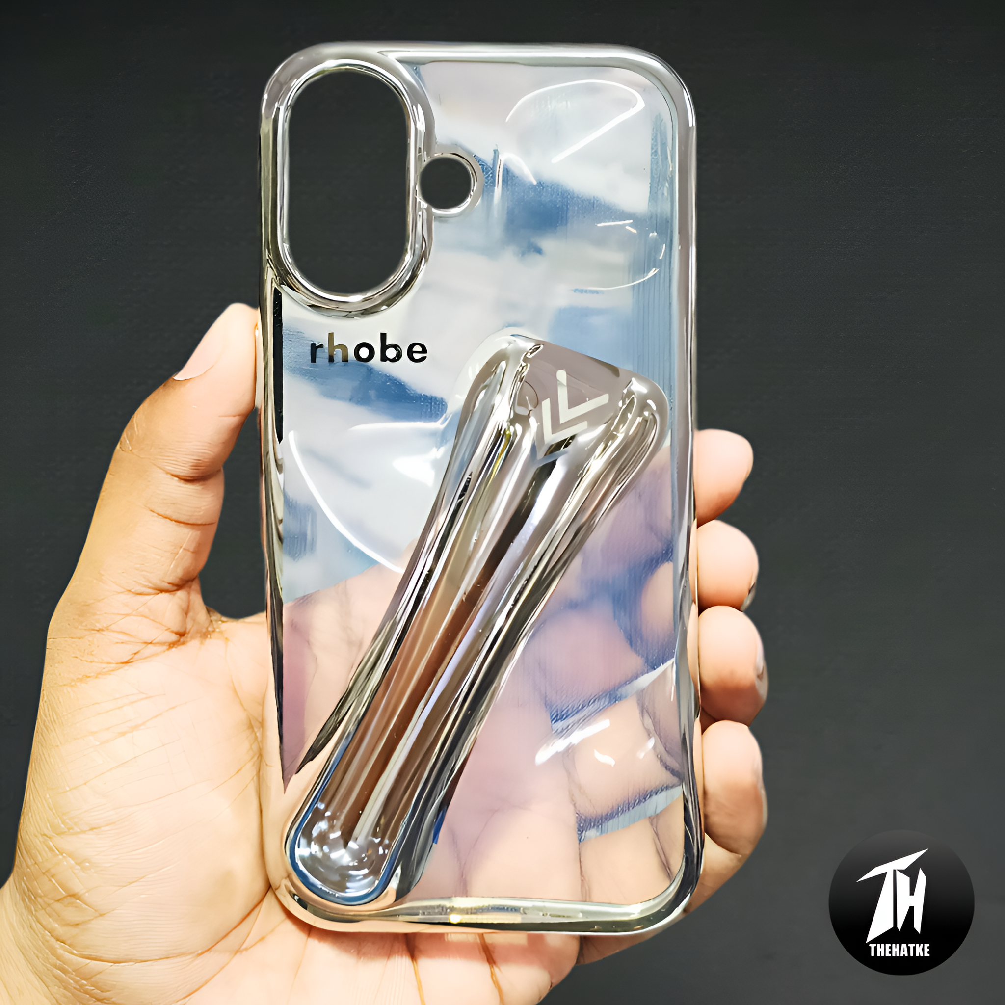 Rhobe Silver Silicone Case for Apple Iphone 16 Plus