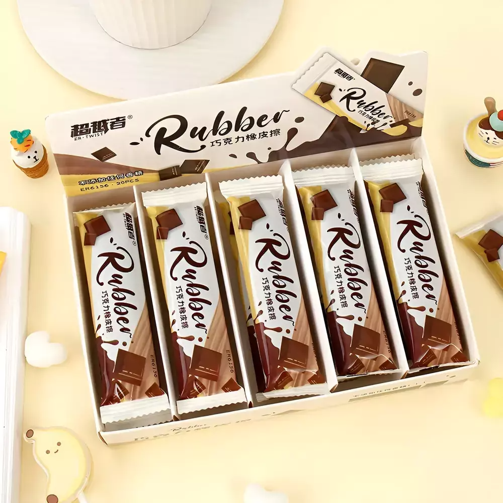 Chocolate Bar Eraser: Sweet Mistakes, Gone!