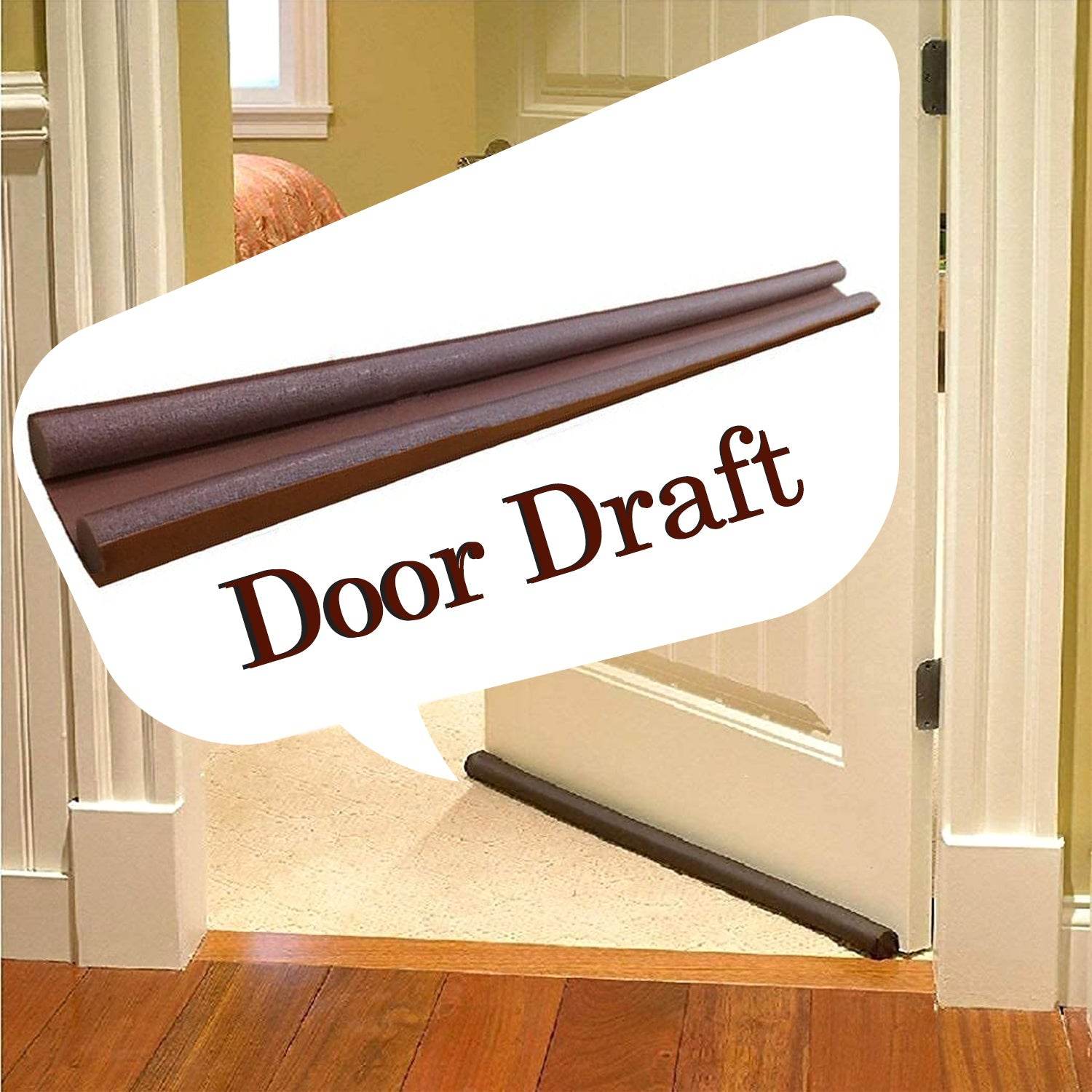 Twin Door Draft Stopper / Guard Protector for Doors and Windows - Bachat Club
