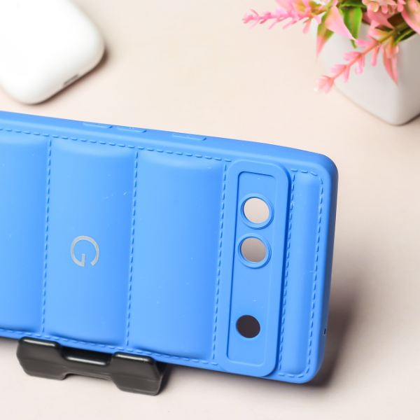 Sky Blue Puffon silicone case for Google Pixel 6A