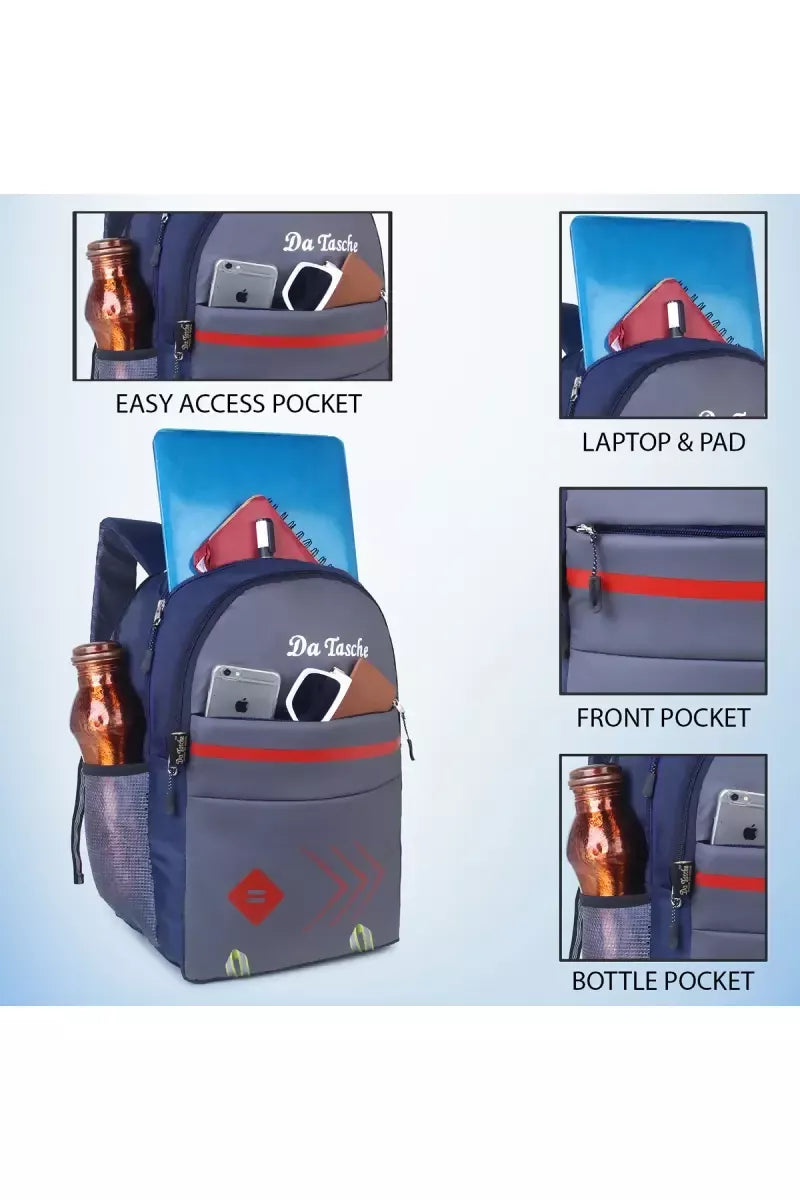 30 L Medium Laptop Backpack for Unisex - Navy Blue