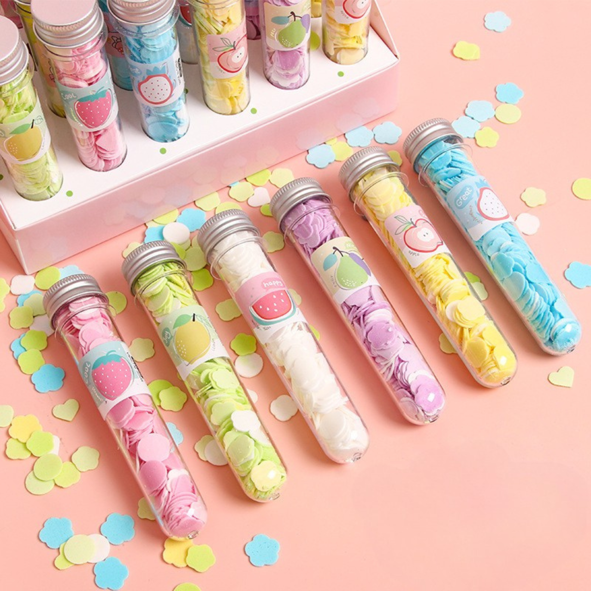 Colorful Tube Shape Paper Soap with Fragrance ( Buy 1 Get 1 Free)