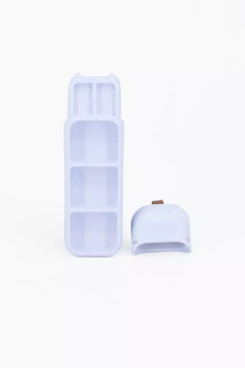 Plastic Portable 3 Compartments Pill Box - Pack of 1