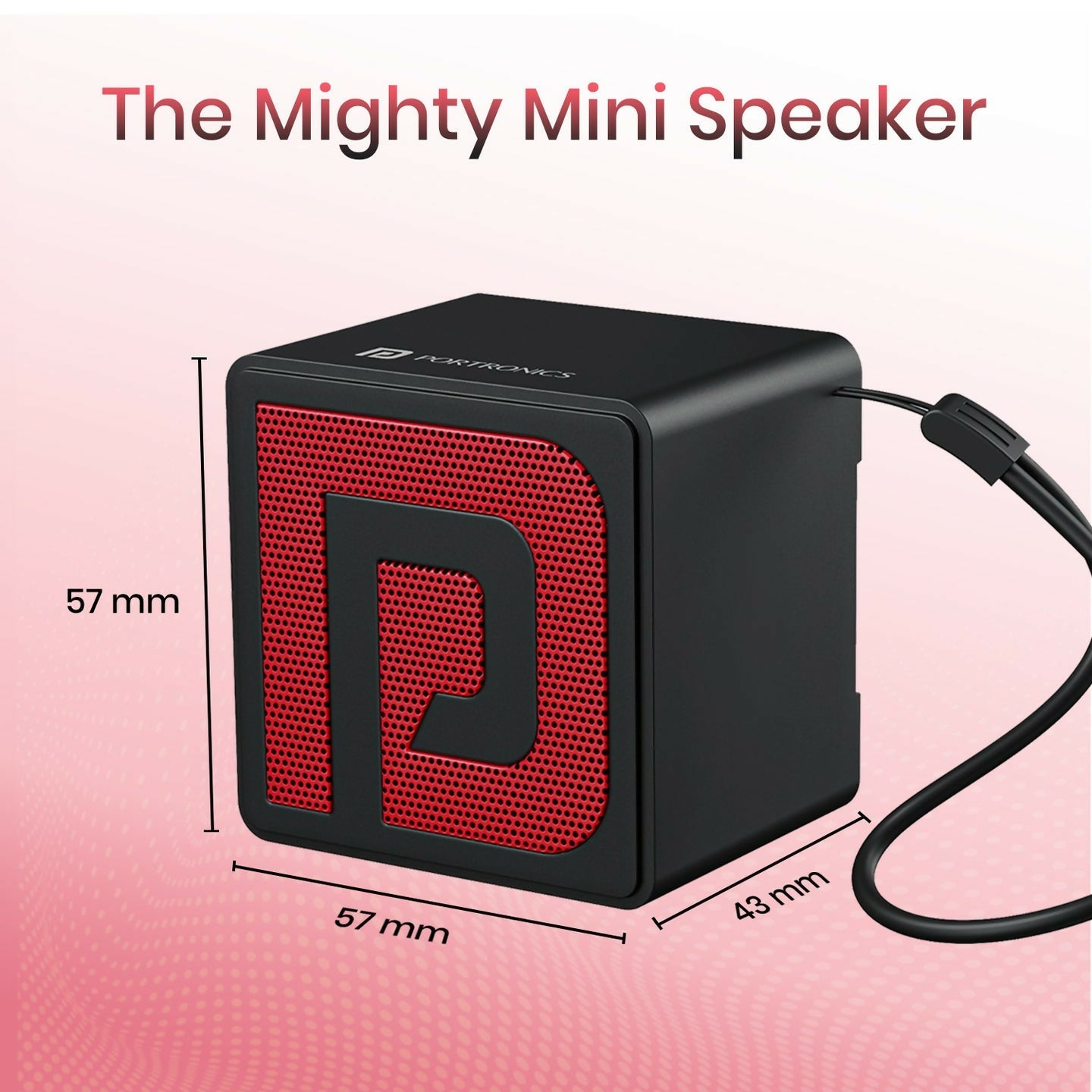 Portronics Nugget Wireless Bluetooth Speaker – 3W HD Sound, 4 Hours Playtime