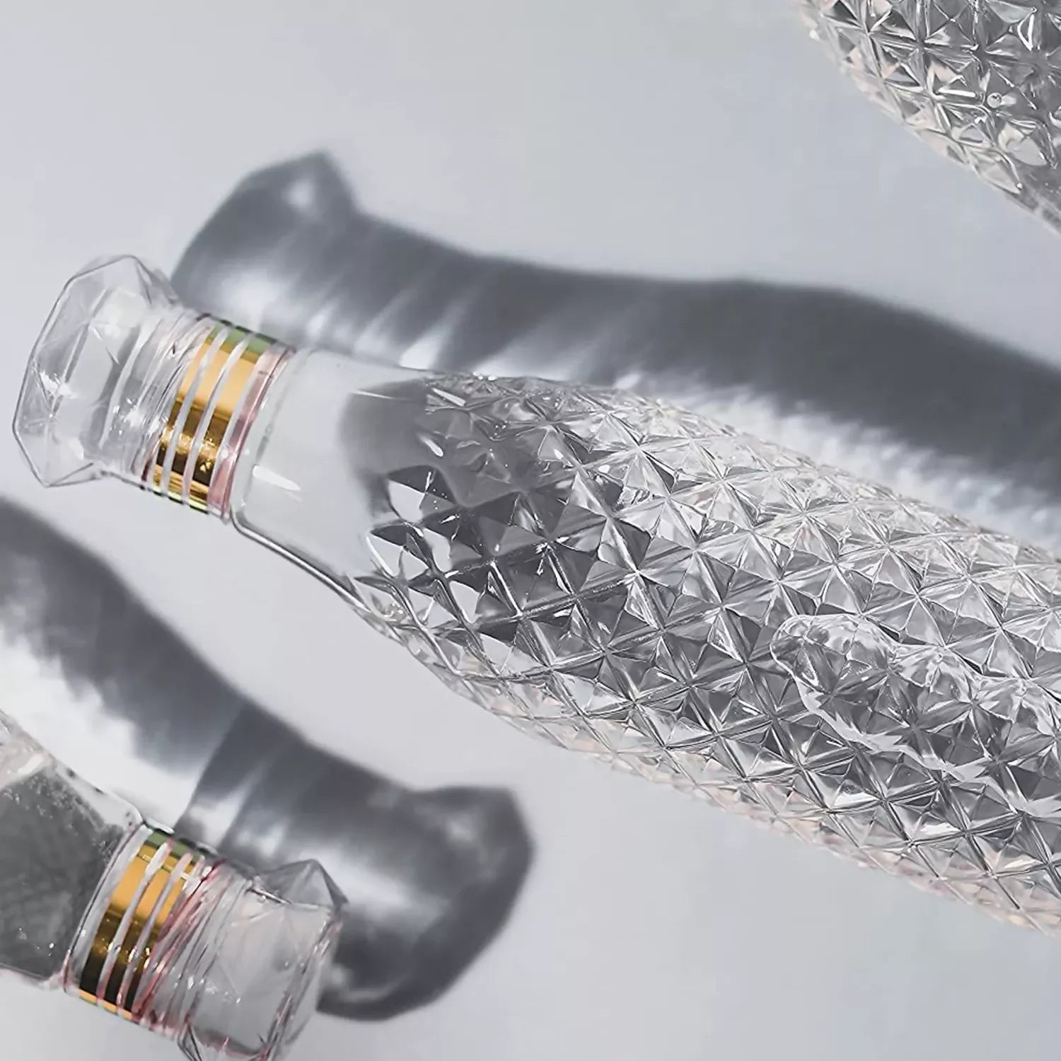 SLATOINDIA Diamond Water Bottles 1 Ltr (3 Pcs Set) (Multicolor)