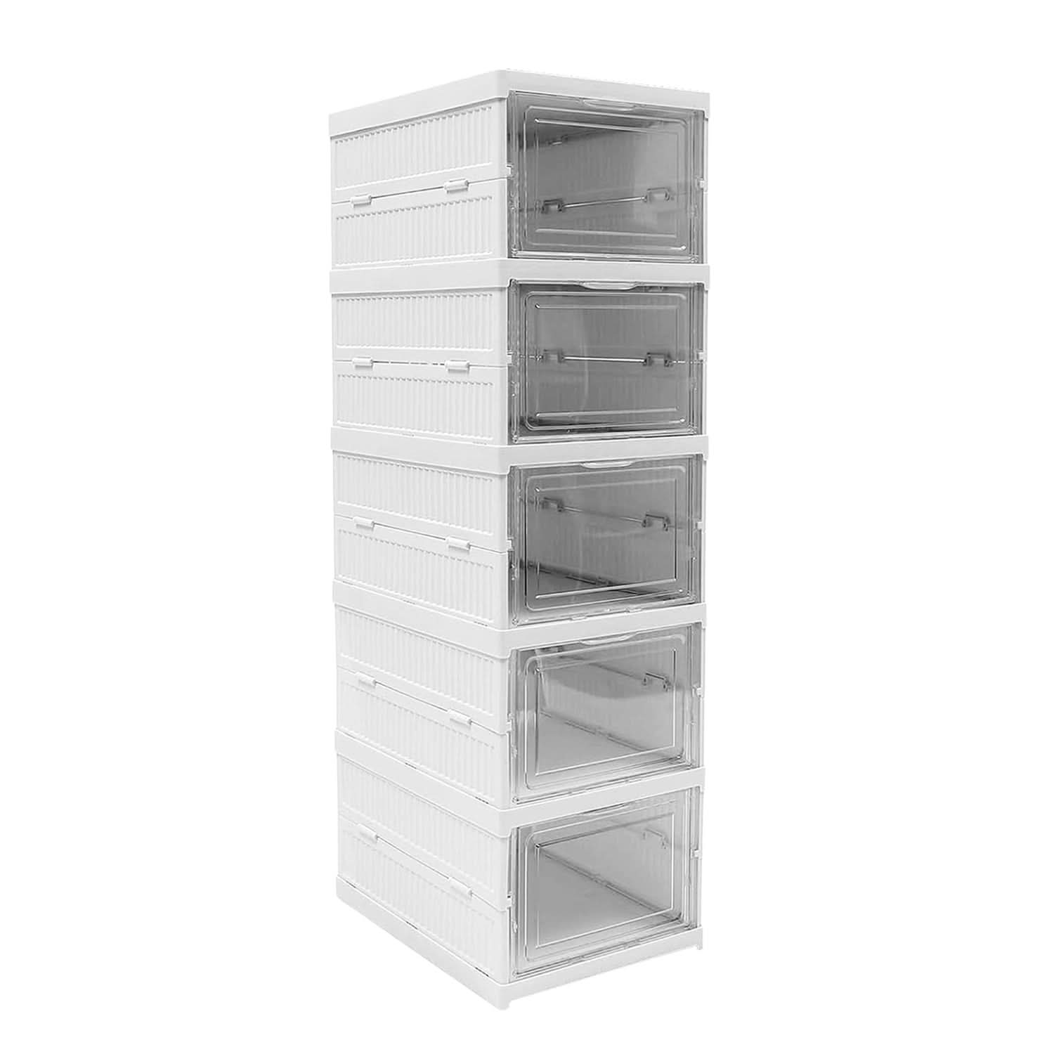 5-Layer Stackable Storage Cart – Foldable Organizer for Home & Kitchen