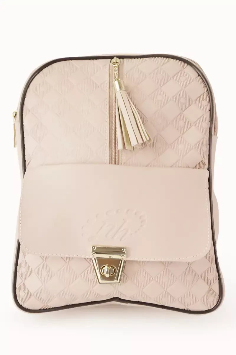 Trendy Casual Backpack for Girls - Light Pink