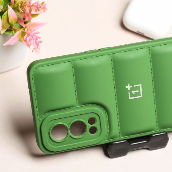 Dark Green Puffon silicone case for Oneplus Nord 2