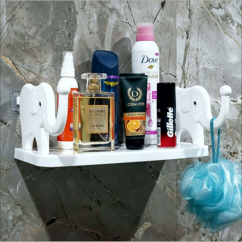 Elephant-Shaped Wall Stand Holder for Bathroom, Toilet, Kitchen, Bedroom, and Office Shelf