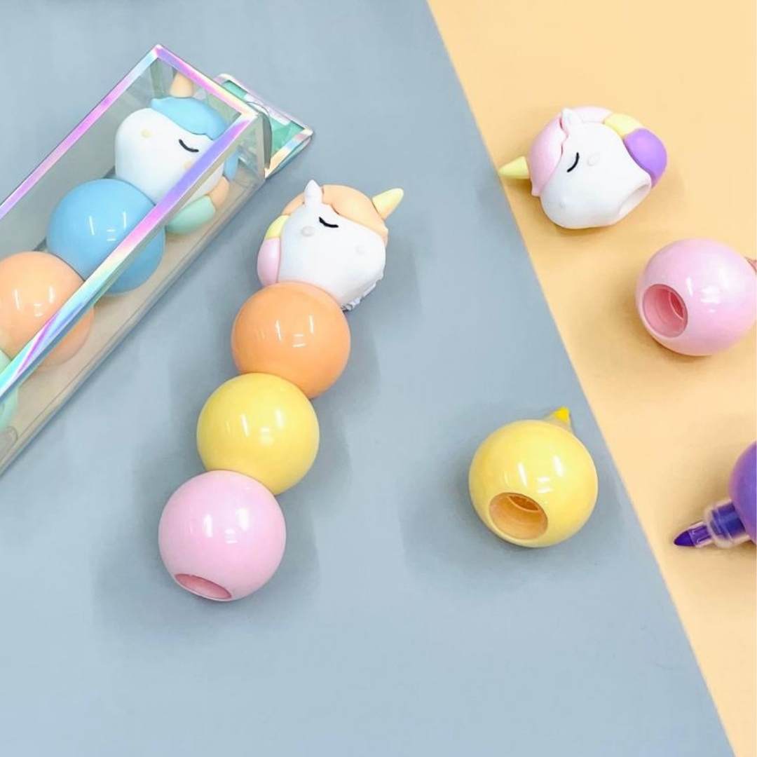 Unicorn Bubble Highlighters - 3 Colors
