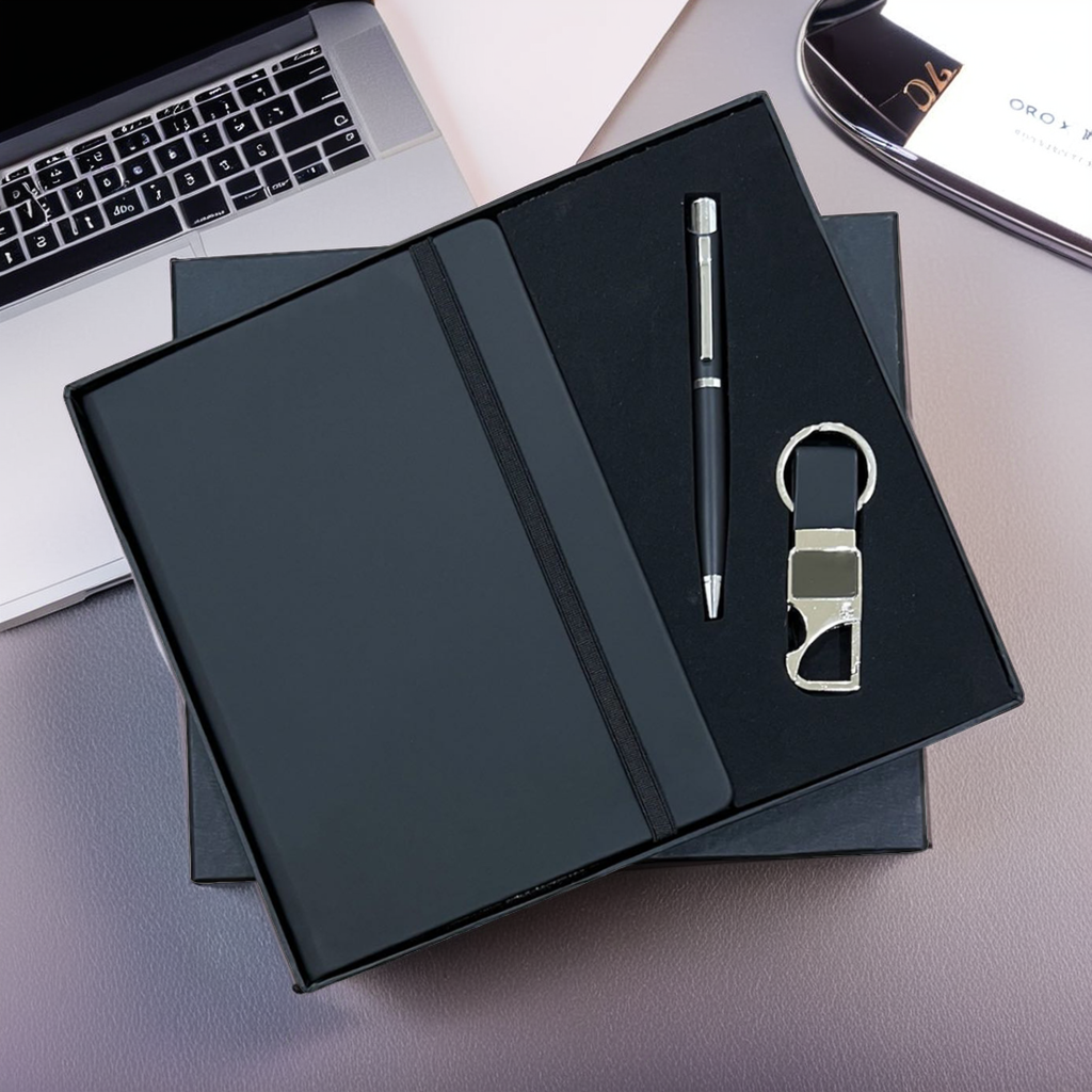 Personalized Trio: Diary, Pen, and Keychain Set