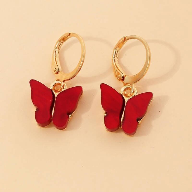 Pinapes Elegant Gold Plated Butterfly Clip-On Earrings for Women & Girls (Set of 2)