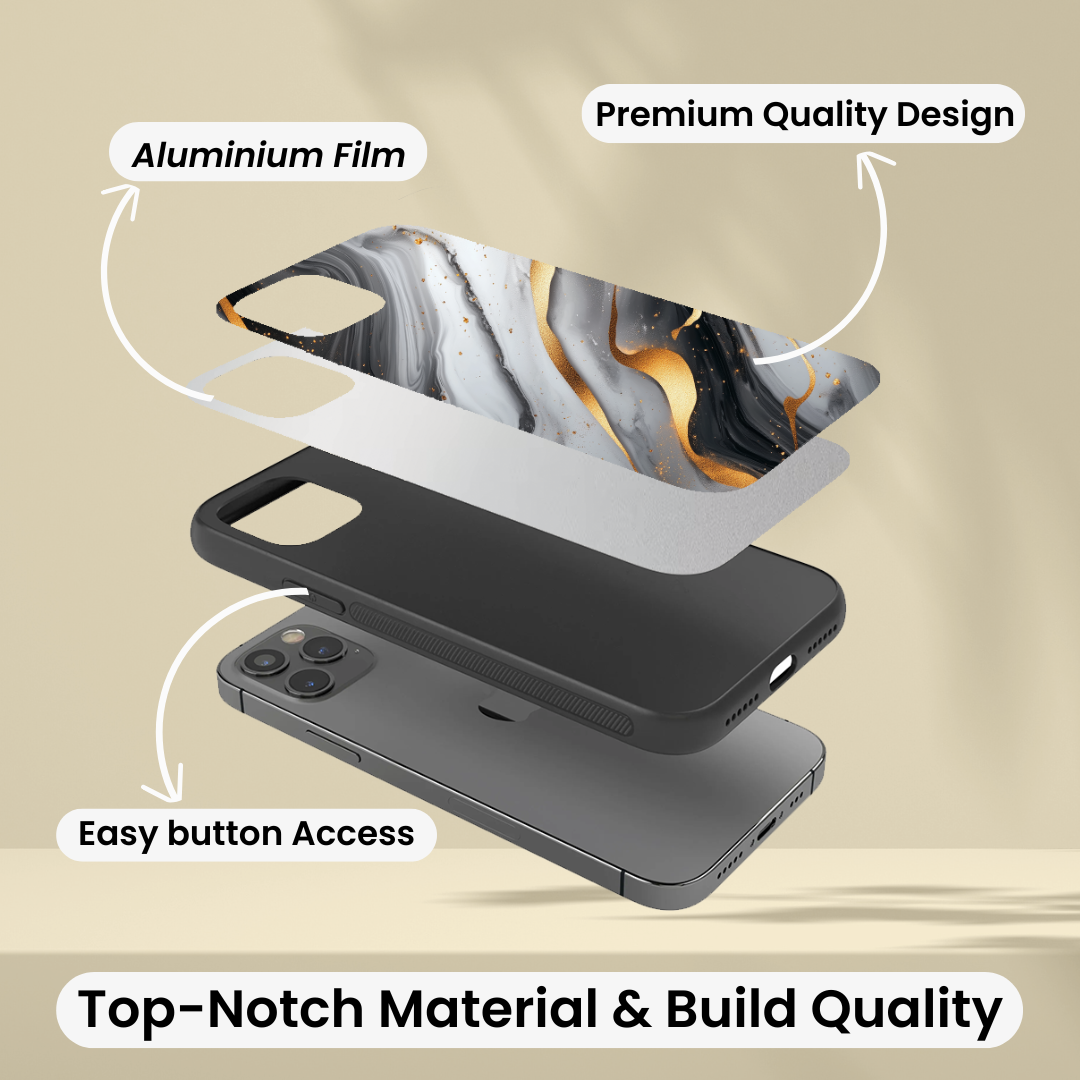 Oceanic Flow metal back case for Apple Iphone 14 Pro