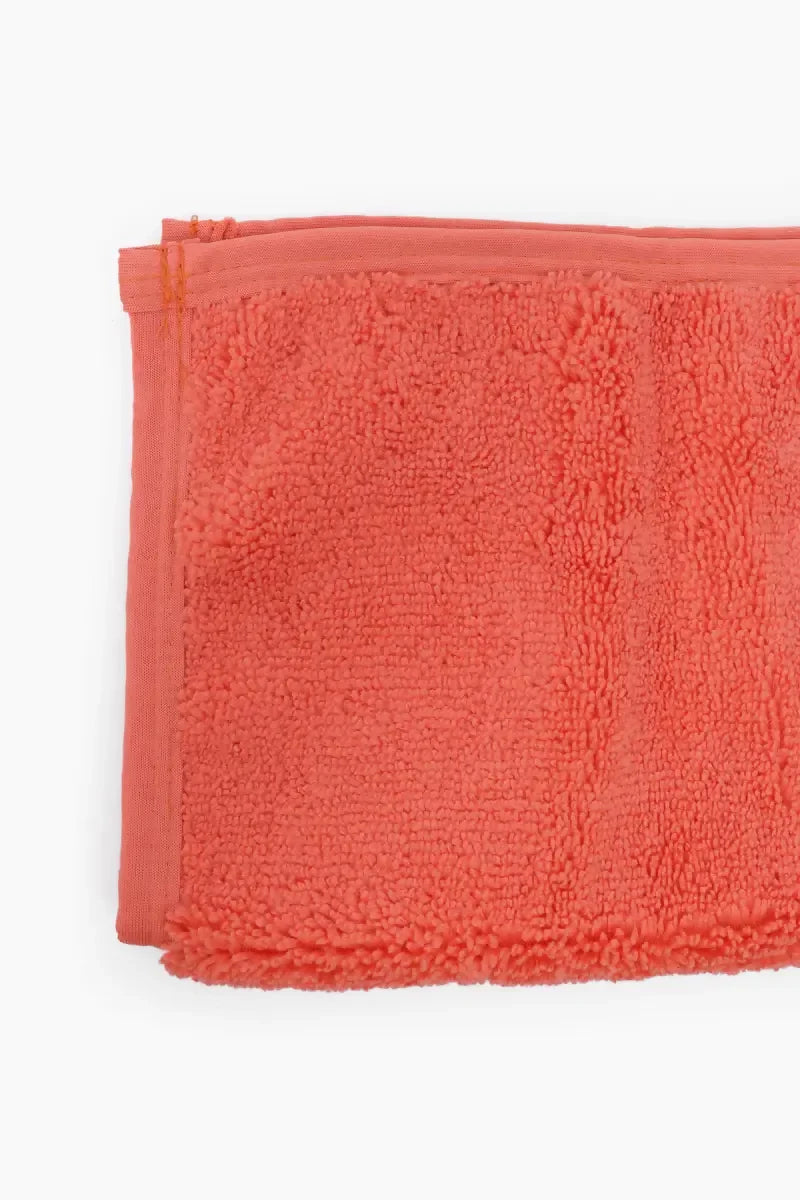 Microfiber Face Towel, 2 Pcs (Copper Smith) - 30 x 30 Cm (Orange)