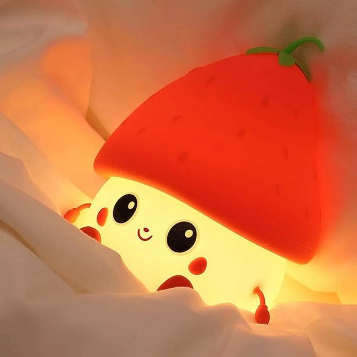 Strawberry Night Light For Kids (Type-C Rechargeable) - Bachat Club
