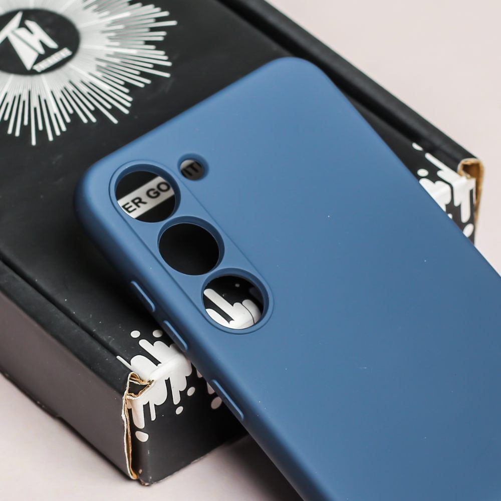 Dark Blue Camera Original Silicone case for Samsung S23 5G