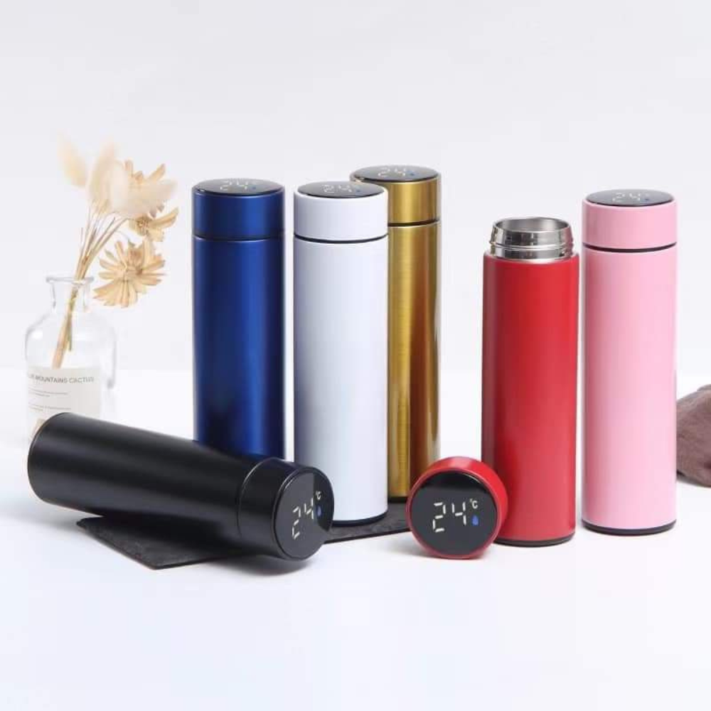 LED Temperature Display Vacuum Insulated Multicolor Water Bottle