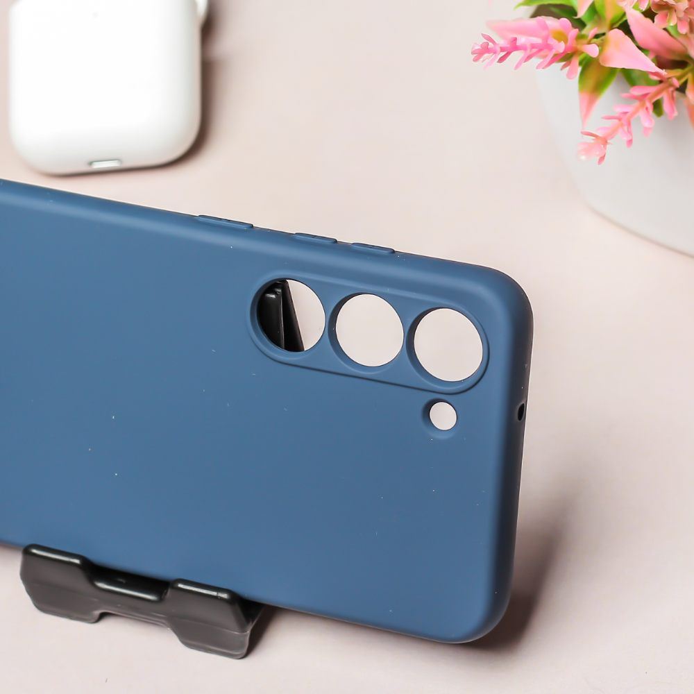 Dark Blue Camera Original Silicone case for Samsung S24 FE