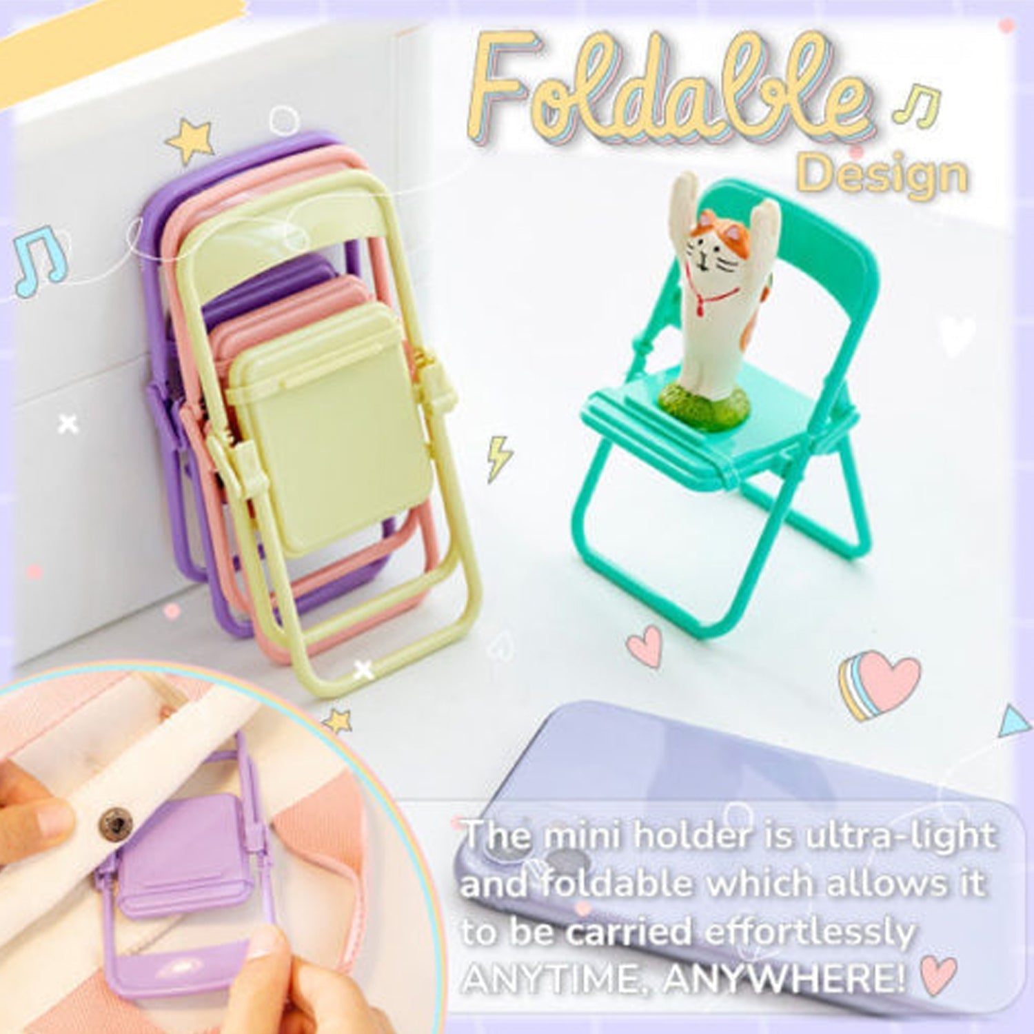Chair-Shaped Mobile Stand – Stylish & Sturdy Phone Holder for Home & Office Use (1 Pc)